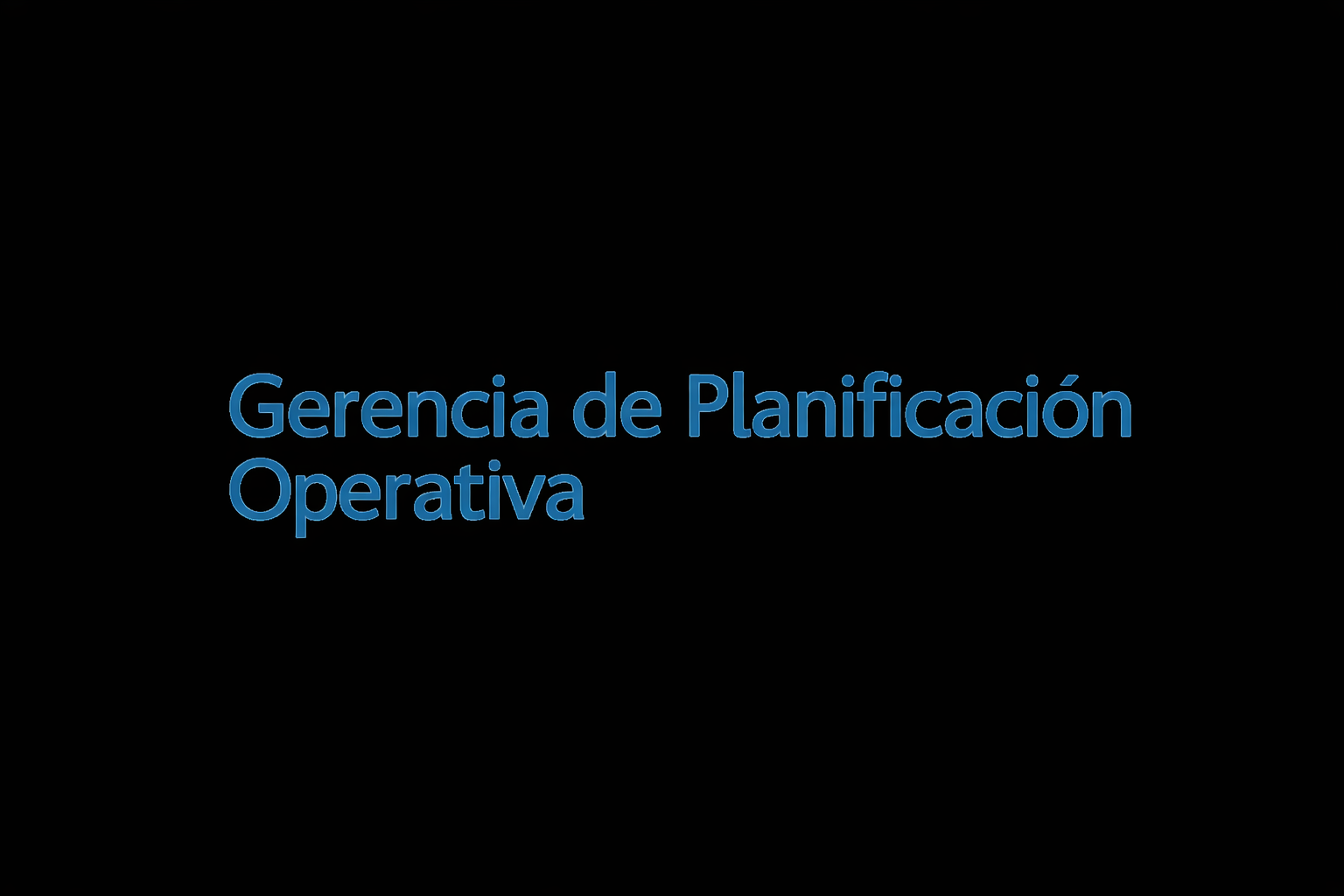 Gerencia de Planificación Operativa